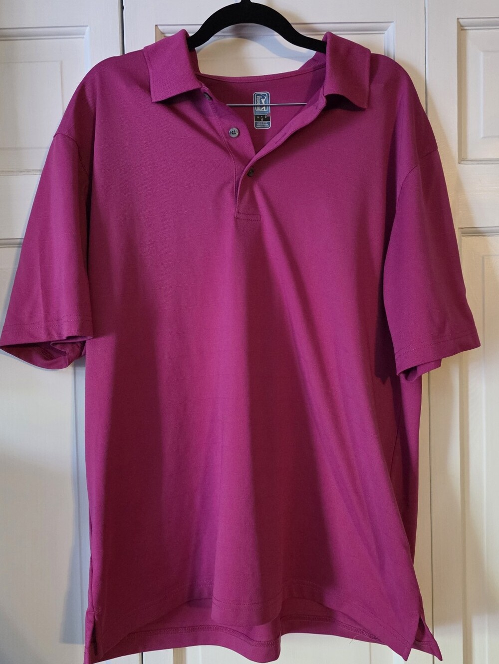 PGA Tour Men's Magenta Polo Shirt
